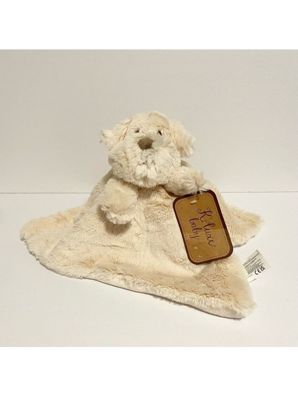 K Luxe Baby Puppy Dog Security Blanket Plush Lovey Kellytoy Kellybaby Brown